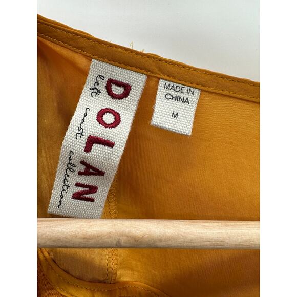 Anthropologie Dolan Top Women MEDIUM Orange Alvia V-Neck Embroidered Tunic - Picture 5 of 8
